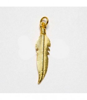 Colgante pluma en plata de ley 925