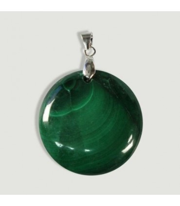 Colgante Malaquita en plata de ley 925