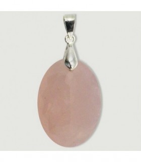 Colgante Cuarzo Rosa en plata de ley 925