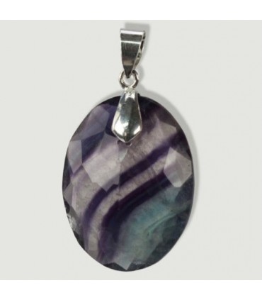Colgante Fluorita en plata de ley 925