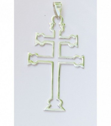 Colgante Cruz Caravaca en Plata de Ley 925