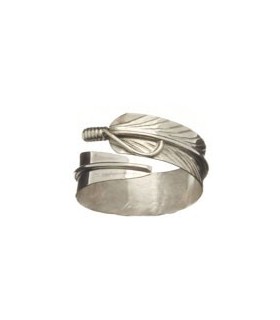 Anillo pluma en plata de ley 925