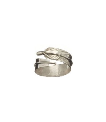 Anillo pluma en plata de ley 925