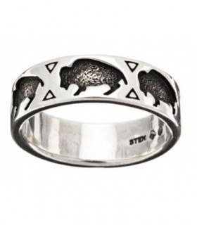 Anillo bufalo en plata de ley 925