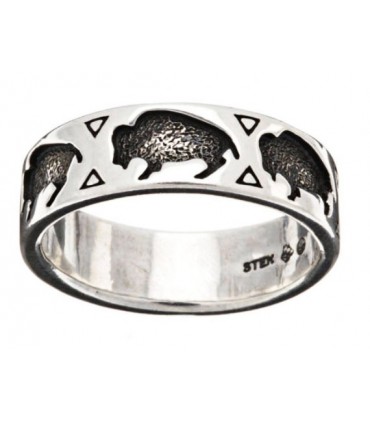 Anillo bufalo en plata de ley 925