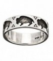 Anillo bufalo en plata de ley 925