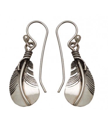 Pendientes plumax en plata de ley 925