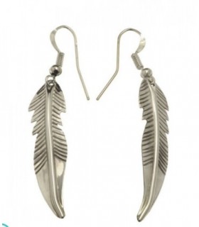 Pendientes plumas en plata de ley 925