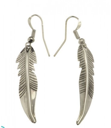 Pendientes plumas en plata de ley 925