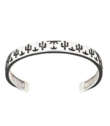 Pulsera cactus en plata de ley 925