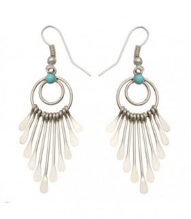 Pendiente saq en plata de ley 925