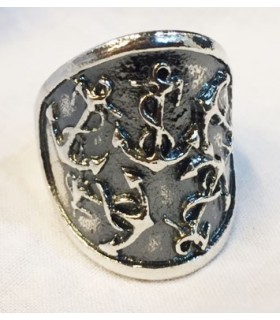 Anillo ancla5 en plata de ley 925