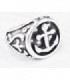 Anillo ancla3 en plata de ley 925