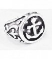Anillo ancla3 en plata de ley 925