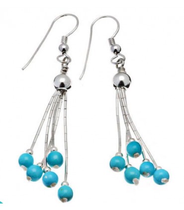 Pendiente bal en plata de ley 925