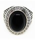 Anillo black x en plata de ley 925