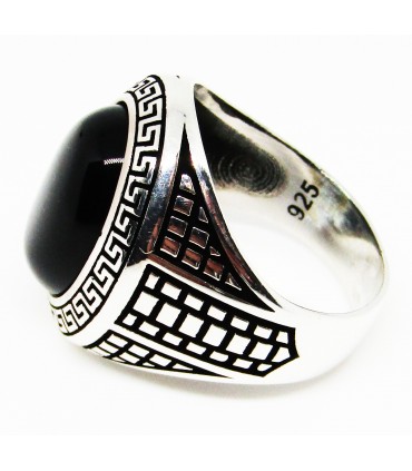 Anillo black x en plata de ley 925