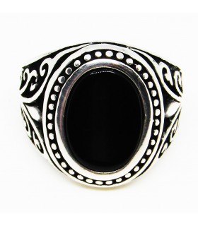 Anillo black en plata de ley 925
