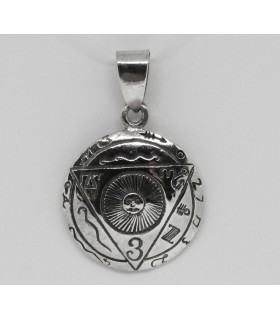 Colgante aztec en plata de ley 925