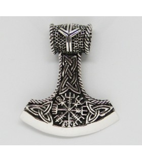 Colgante hacha en plata de ley 925