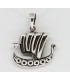 Colgante barco en plata de ley 925