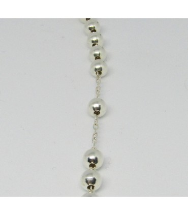 Rosario cristi en plata de ley 925