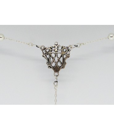 Rosario cristi en plata de ley 925