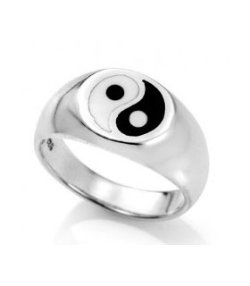 Anillo yin en plata de ley 925
