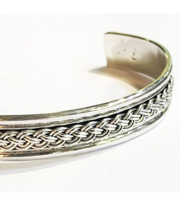 Pulsera etnica en plata de ley 925