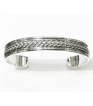 Pulsera etnica en plata de ley 925