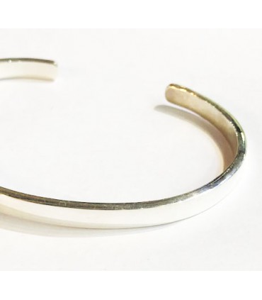 Pulsera lisa en plata de ley 925