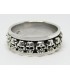 Anillo anti-stres calavera en plata de ley 925