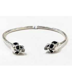 Pulsera calavera en plata de ley 925