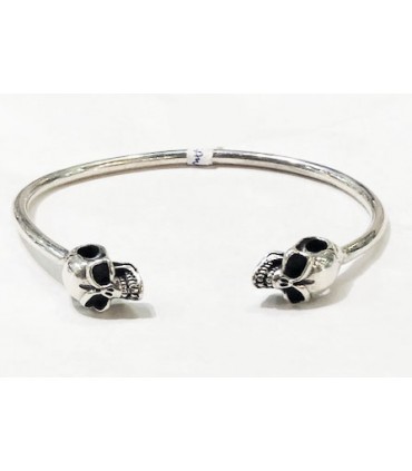 Pulsera calavera en plata de ley 925