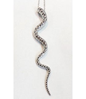 Colgante serpiente en plata de ley 925
