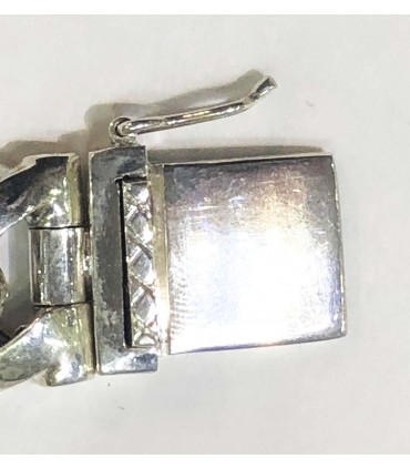 Pulsera trenzada en plata de ley 925