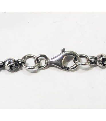 Collar calavera en plata de ley 925