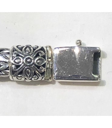 Pulsera etnica en plata de ley 925