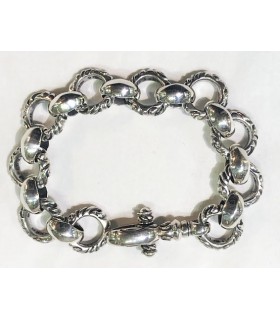 Pulsera labrada en plata de ley 925