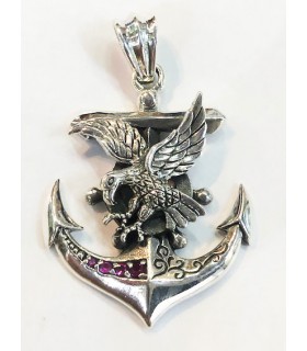 Colgante ancla en plata de ley 925