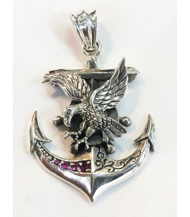 Colgante ancla en plata de ley 925