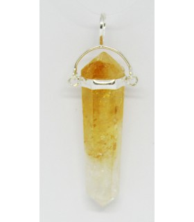 Punta cuarzo en plata de ley 925