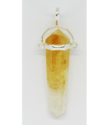 Punta cuarzo en plata de ley 925