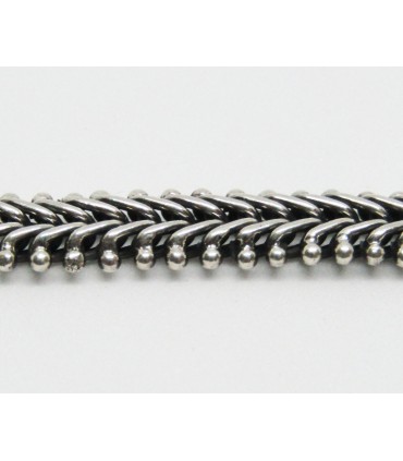 Pulsera etnica en plata de ley 925