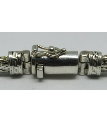 Pulsera etnica en plata de ley 925