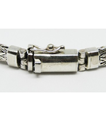 Pulsera etnica en plata de ley 925