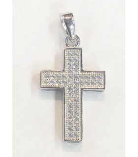 Colgante cruz en plata de ley 925