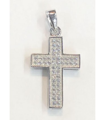 Colgante cruz en plata de ley 925