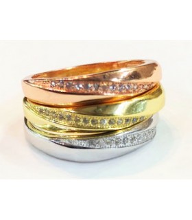 Anillo triple en plata de ley 925