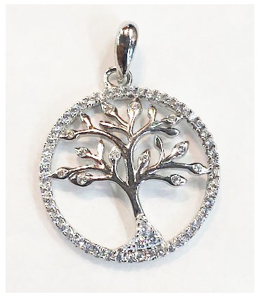 Colgante circonita en plata de ley 925